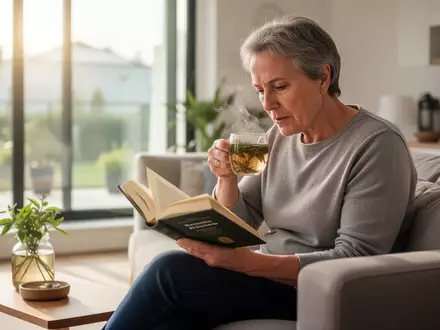 Eine Person liest in einem hellen, modern eingerichteten Raum ein Buch, um kognitive Gesundheit zu fördern. - Foto: über boerse-global.de