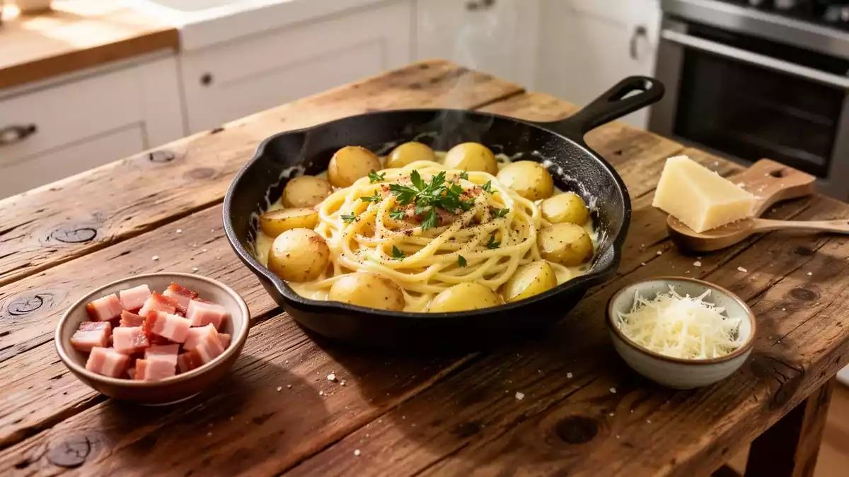 Effiziente Küche: Kartoffel-Carbonara-Pfanne und schnelle Rezepte für den Alltag