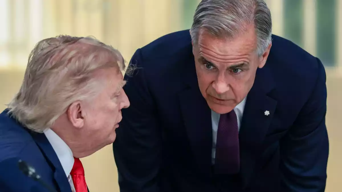 Carney: Gegenzölle auf US-Produkte kommen im September. (Archivbild) - Bild: Evelyn Hockstein/Pool Reuters/dpa