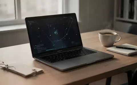Ein minimalistischer, aufgeräumter Arbeitsplatz mit einem Laptop auf einem Holztisch bei natürlichem Tageslicht. - Foto: über boerse-global.de