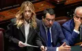 Vize-Regierungschef Matteo Salvini - hier rechts neben Ministerpräsidentin Giorgia Meloni - findet markige Worte. (Archivbild) - Foto: Alessandra Tarantino/AP/dpa