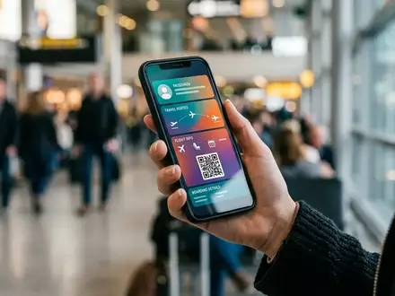 Ein Smartphone in einer Hand zeigt ein minimalistisches, farblich dynamisches digitales Ticket auf dem Display. - Foto: über boerse-global.de