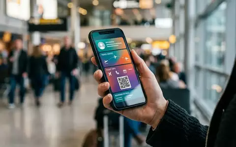 Ein Smartphone in einer Hand zeigt ein minimalistisches, farblich dynamisches digitales Ticket auf dem Display. - Foto: über boerse-global.de
