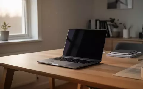 Ein moderner, aufgeräumter Schreibtisch mit einem Laptop in einem hellen, natürlich beleuchteten Home-Office. - Foto: über boerse-global.de
