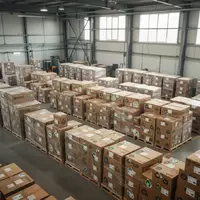 Moderne Lagerhalle mit gestapelten, recycelbaren Kartonverpackungen als Symbol für nachhaltige Lieferkettenprozesse. - Foto: über boerse-global.de
