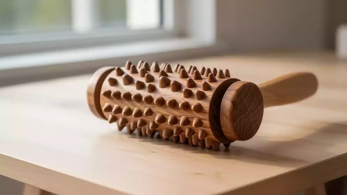 Igelball-Roller aus Holz: Massagehilfe mit 225 Spitzen für die Selbstbehandlung