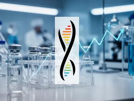 Modernes Biotechnologie-Labor mit wissenschaftlichen Geräten in einer professionellen, atmosphärischen Darstellung. - Foto: über boerse-global.de