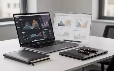 Ein moderner, aufgeräumter Büroarbeitsplatz mit Laptop und Notizbuch als Symbol für digitale Personalverwaltung. - Foto: über boerse-global.de