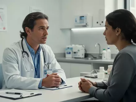 Ein Arzt führt ein beratendes Gespräch mit einem Patienten in einer modernen Praxis über Ernährung und Lebensstil. - Foto: über boerse-global.de