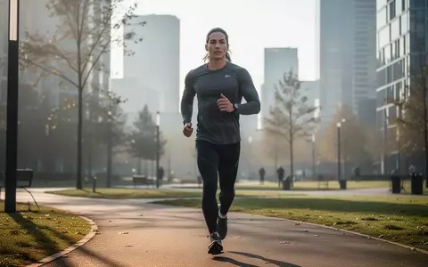 Eine sportliche Person joggt in einem sonnendurchfluteten Stadtpark, um die kognitive Leistungsfähigkeit zu steigern. - Foto: über boerse-global.de