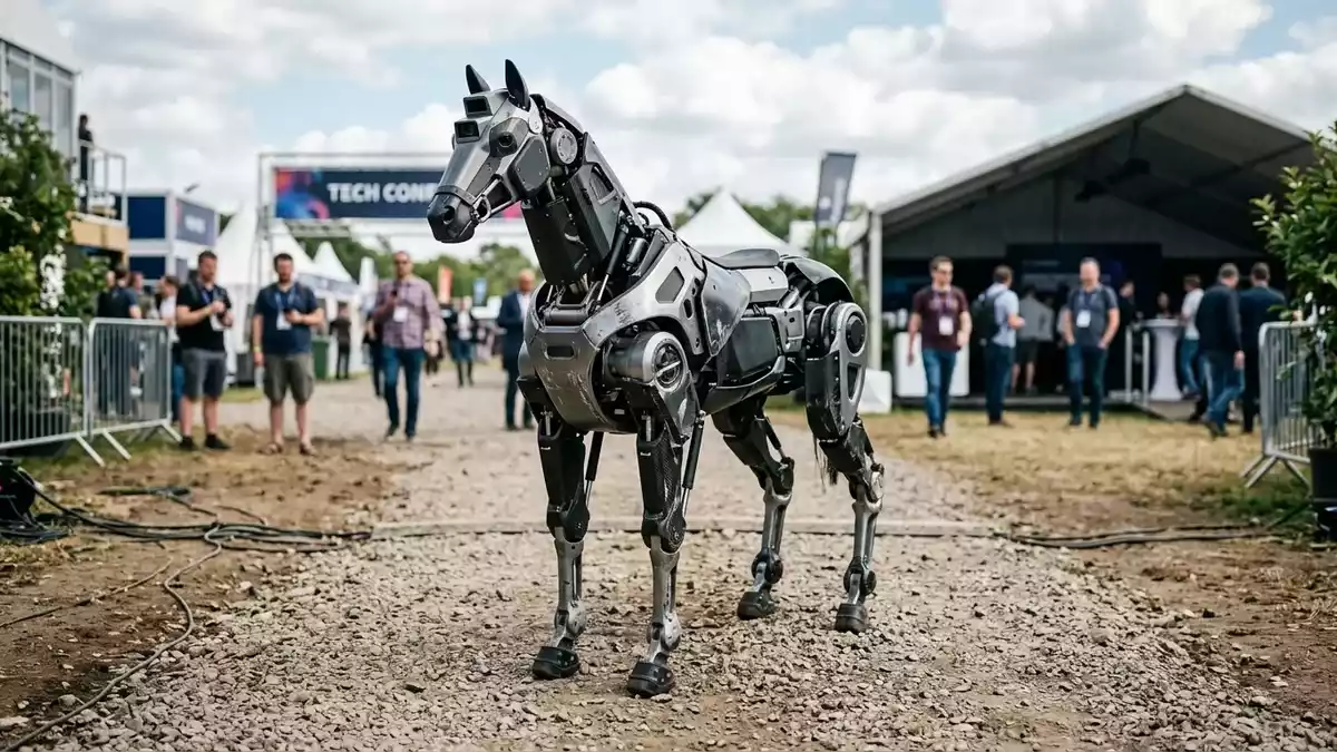 DaxAI Robotics präsentiert reitbares Roboterpferd Qiji X1 in Peking
