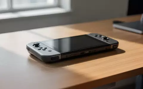 Eine moderne Handheld-Spielkonsole liegt auf einem sauberen Schreibtisch in hellem, natürlichem Licht. - Foto: über boerse-global.de