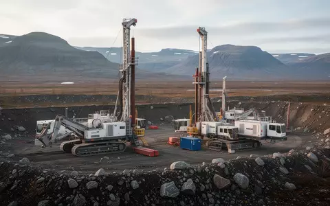 Moderne Bergbau- und Bohranlage in einer weitläufigen, unberührten Naturlandschaft bei Tageslicht. - Foto: über boerse-global.de