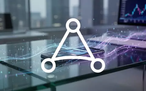Abstrakte Darstellung der digitalen Werbebranche mit leuchtenden Datenströmen in einem modernen, minimalistischen Umfeld. - Foto: über boerse-global.de