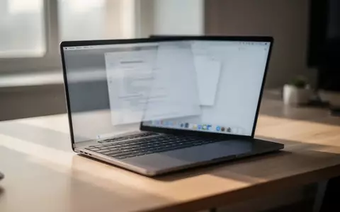 Ein moderner Laptop auf einem aufgeräumten Schreibtisch in einem hellen Büro mit natürlichem Tageslicht. - Foto: über boerse-global.de
