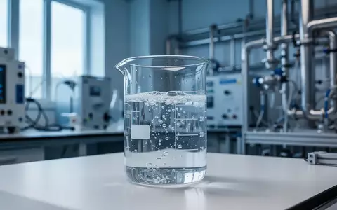 Ein modernes Labor für Wasserstofftechnologie mit einem mit Blasen gefüllten Becherglas auf einem Arbeitstisch. - Foto: über boerse-global.de