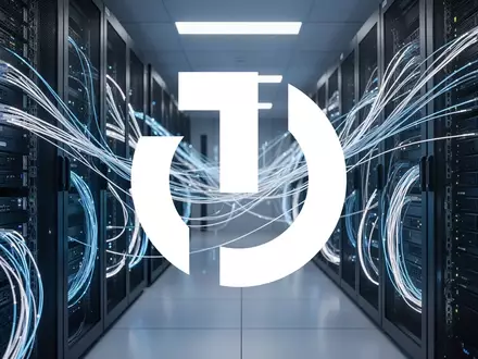 Abstrakte Darstellung moderner KI-Infrastruktur und digitaler Märkte mit leuchtenden Glasfaserkabeln. - Foto: über boerse-global.de