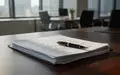 Stapel juristischer Dokumente mit einem Füllfederhalter auf einem dunklen Schreibtisch in einem modernen Büro. - Foto: über boerse-global.de