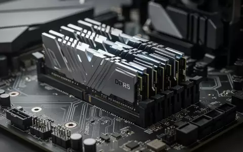 Nahaufnahme von DDR5-Arbeitsspeichermodulen auf einem Computer-Mainboard in einer technischen Umgebung. - Foto: über boerse-global.de