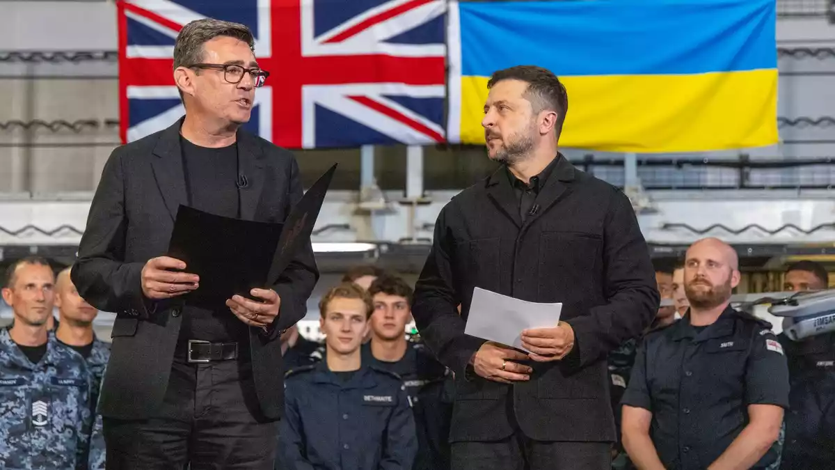 Der ukrainische Präsident Selenskyj war für Premier Burnham der erste Staatsgast nach dessen Amtsübernahme. (Archivbild) - Bild: Simon Jones/The Sun/PA Wire/dpa