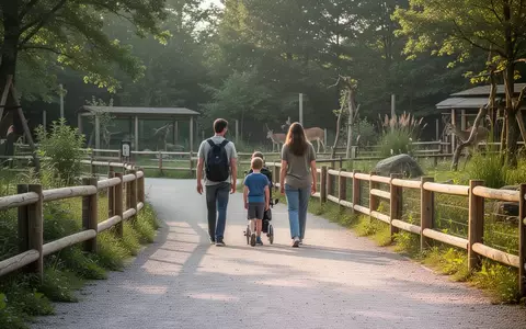 Ein ruhiger, barrierefreier Weg in einem naturnahen Tierpark bei sanftem Tageslicht. - Foto: über boerse-global.de
