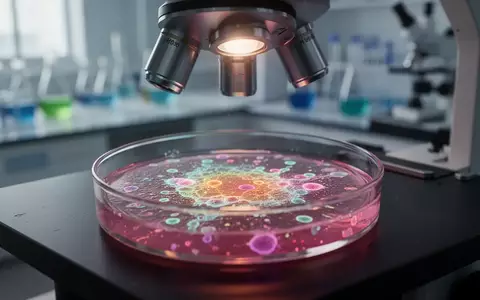 Nahaufnahme einer Zellkultur in einer Laborschale unter einem Mikroskop zur Erforschung von Immunmetabolismus-Prozessen. - Foto: über boerse-global.de