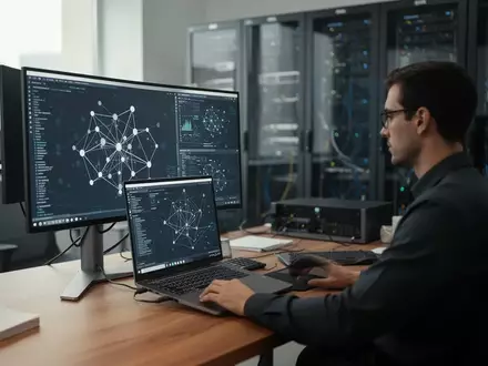 IT-Sicherheitsexperte bei der Arbeit an einem modernen Arbeitsplatz mit Fokus auf Informationssicherheit. - Foto: über boerse-global.de