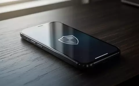 Ein modernes Smartphone liegt auf einem dunklen Holztisch und symbolisiert Sicherheit und den Schutz vor unbefugtem Zugriff. - Foto: über boerse-global.de