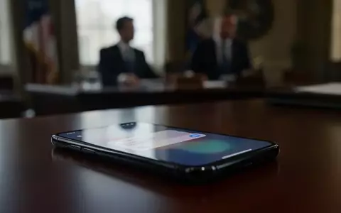Ein Smartphone auf einem Schreibtisch in einem Büro, das auf Cyber-Spionage und digitale Sicherheitsbedrohungen hindeutet. - Foto: über boerse-global.de