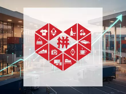Abstrakte Darstellung eines modernen Logistikzentrums bei Abenddämmerung als Symbol für E-Commerce-Wachstum. - Foto: über boerse-global.de