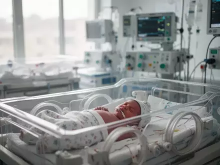 Moderne neonatologische Intensivstation mit medizinischen Geräten in einer klinischen Umgebung. - Foto: über boerse-global.de