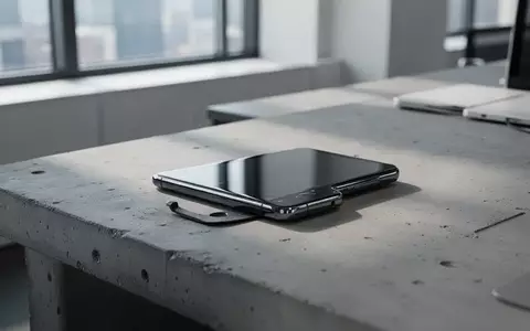 Ein hochwertiges Smartphone auf einem minimalistischen Schreibtisch in einem modernen Büro bei natürlichem Licht. - Foto: über boerse-global.de
