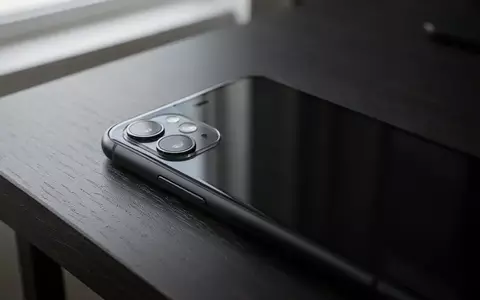 Ein modernes Smartphone liegt auf einem dunklen Holztisch in einer professionell ausgeleuchteten Umgebung. - Foto: über boerse-global.de