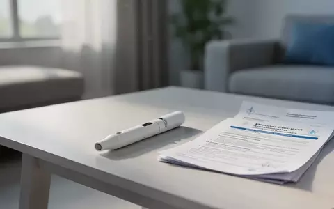 Ein moderner medizinischer Autoinjektor liegt auf einem hellen Holztisch in einer wohnlichen, hellen Umgebung. - Foto: über boerse-global.de