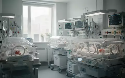 Moderne neonatologische Intensivstation mit medizinischen Geräten und Inkubatoren in einer sterilen Krankenhausumgebung. - Foto: über boerse-global.de