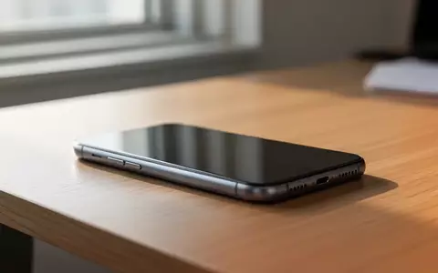 Ein modernes Smartphone liegt auf einem hölzernen Schreibtisch in hellem, natürlichem Tageslicht. - Foto: über boerse-global.de