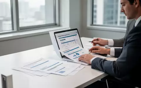 Eine Person arbeitet in einem modernen Büro an strategischen Planungen für das betriebliche Gesundheitsmanagement. - Foto: über boerse-global.de