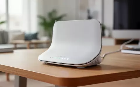 Ein moderner WLAN-Router auf einem Schreibtisch in einem hellen, modernen Home-Office. - Foto: über boerse-global.de