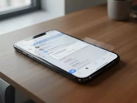 Ein Smartphone auf einem Schreibtisch zeigt eine geöffnete E-Mail-App, die zur Darstellung digitaler Betrugsversuche dient. - Foto: über boerse-global.de