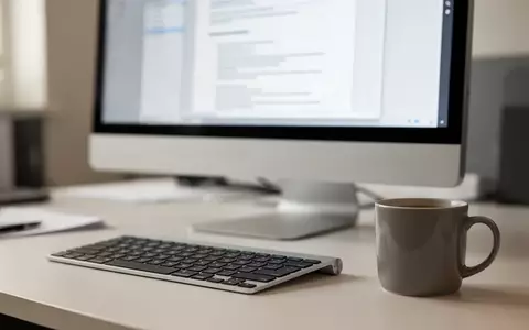 Nahaufnahme eines modernen Büro-Arbeitsplatzes mit einem Computerbildschirm in einer professionellen, ruhigen Umgebung. - Foto: über boerse-global.de