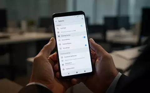 Nahaufnahme eines modernen Android-Smartphones in den Händen einer Person in einem professionellen Büro-Umfeld. - Foto: über boerse-global.de