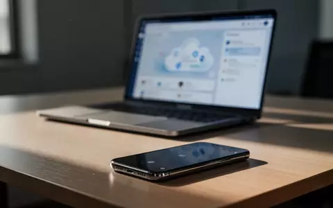 Ein Smartphone und ein Laptop auf einem modernen Schreibtisch in einem Büro, symbolisch für die digitale Cybersicherheit. - Foto: über boerse-global.de