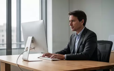 Ein konzentrierter Arbeitnehmer an einem modernen Schreibtisch in einer ruhigen Büroumgebung. - Foto: über boerse-global.de