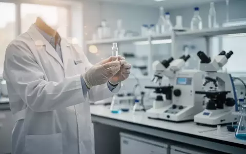 Ein Forscher in einem modernen Labor hält ein Glasfläschchen mit einer Testsubstanz für die pharmazeutische Entwicklung. - Foto: über boerse-global.de