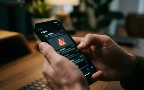 Nahaufnahme einer Person, die auf einem Smartphone eine verdächtige E-Mail betrachtet, um vor Phishing-Betrug zu warnen. - Foto: über boerse-global.de