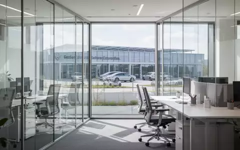 Modernes Bürogebäude in Ludwigsburg bei Tageslicht, das den Standort der IT-Beratung MHP repräsentiert. - Foto: über boerse-global.de