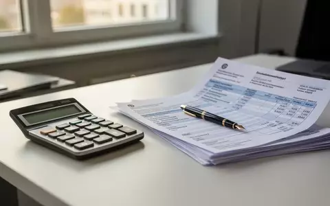 Schreibtisch mit Taschenrechner und Gehaltsunterlagen in einem modernen Büro als Symbol für Rentenpolitik. - Foto: über boerse-global.de