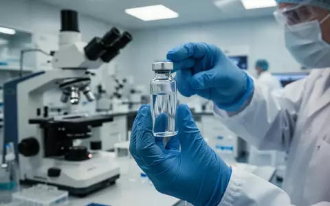 Ein Wissenschaftler in einem medizinischen Labor hält ein Fläschchen mit einer Infusionslösung für die Zelltherapie. - Foto: über boerse-global.de