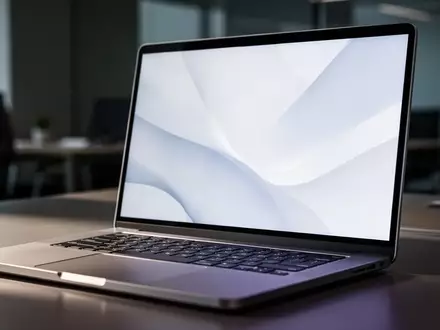 Ein moderner Laptop auf einem Schreibtisch in einer professionellen Büroumgebung mit natürlicher Beleuchtung. - Foto: über boerse-global.de
