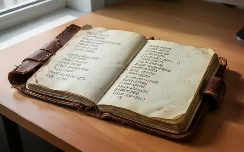 Ein offenes Notizbuch mit handgeschriebenen Passwörtern liegt auf einem Holztisch bei natürlichem Tageslicht. - Foto: über boerse-global.de
